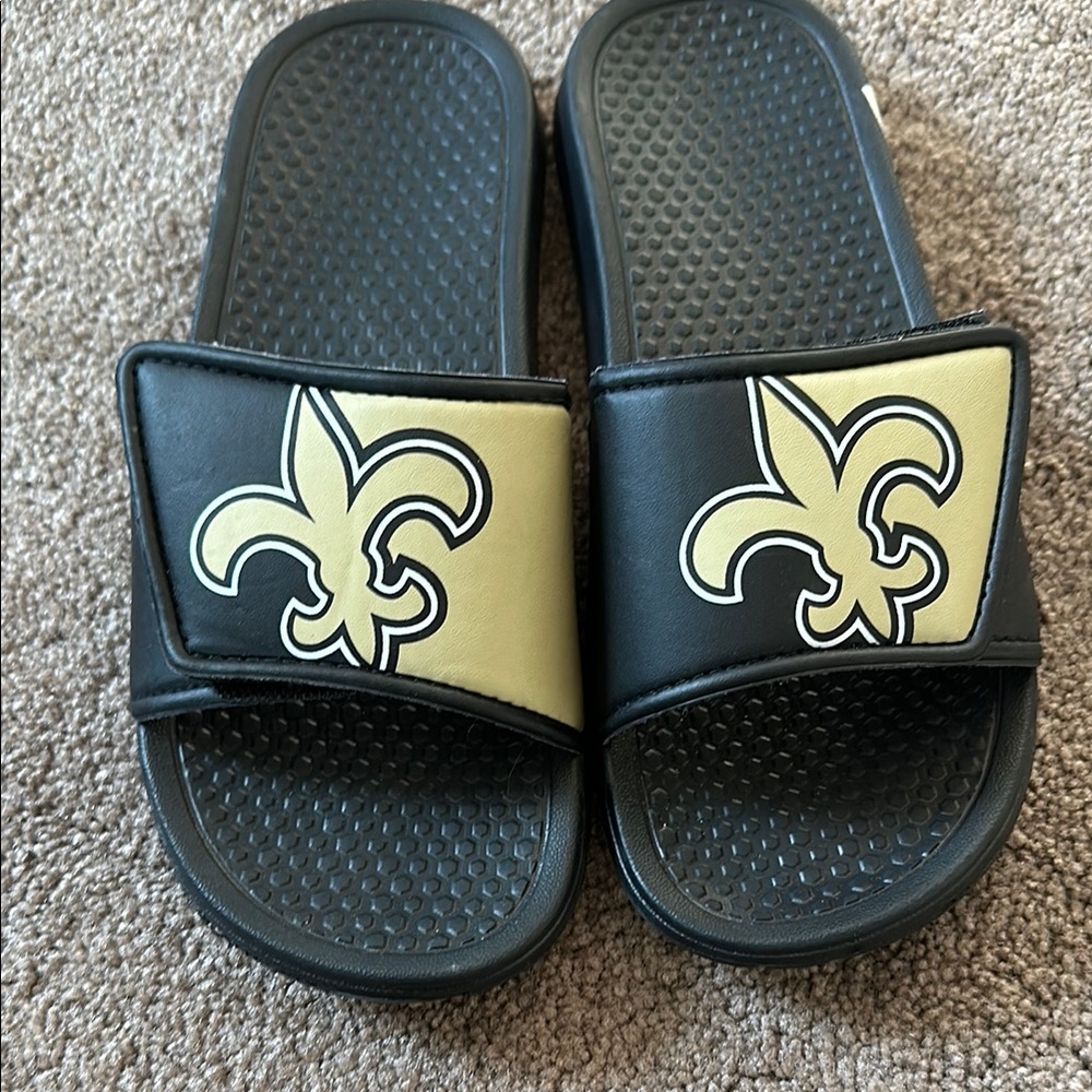 Kids Slide Sandals - Black and Gold